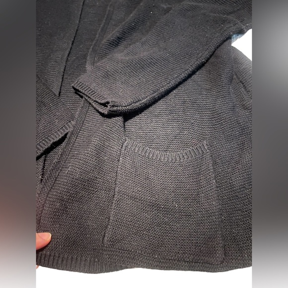 TWIK Black Cable-knit Cardigan size large - Picture 2 of 5